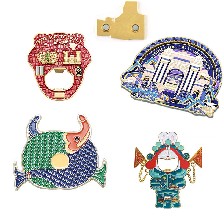 Metallist sädelevad külmikumagnetid Reklaamilised külmkapimagnetid