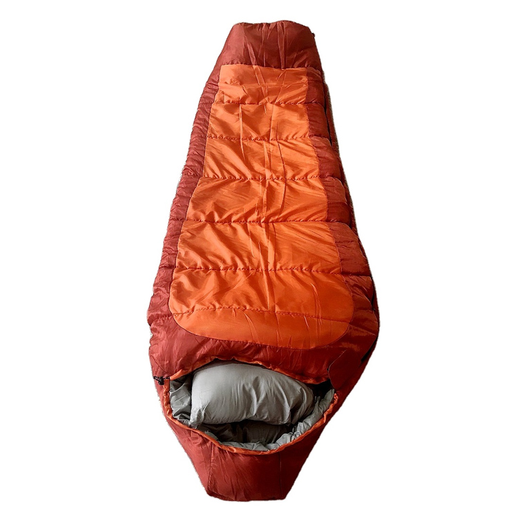 Kuum müük täiskasvanute muumia magamiskott koos padjaga matkamiseks