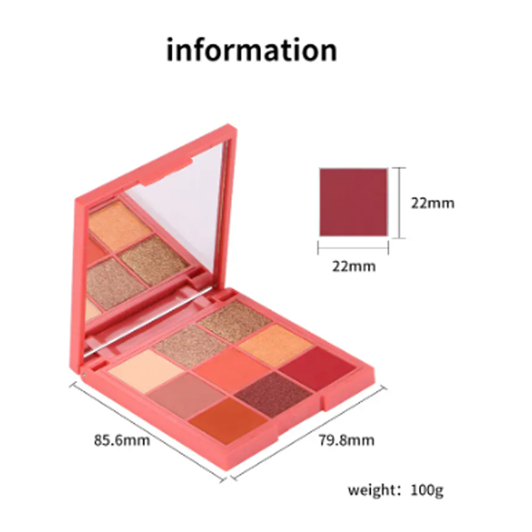 Meigi Shimmer Matte 9 Colour Square lauvärvipalett