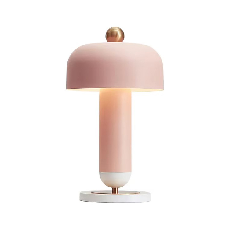 Mushroom Home Decor Villa Nordic Pink metallist lauavalgustid