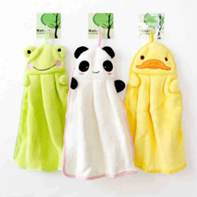 Uus beebi ruudukujuline plush vann beebi käsiloom rippus rätik