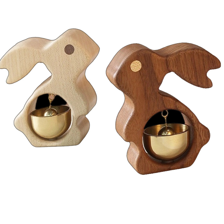 Täispuidust jänese külmkapimagnetid Käsitööna valmistatud messingist uksekell