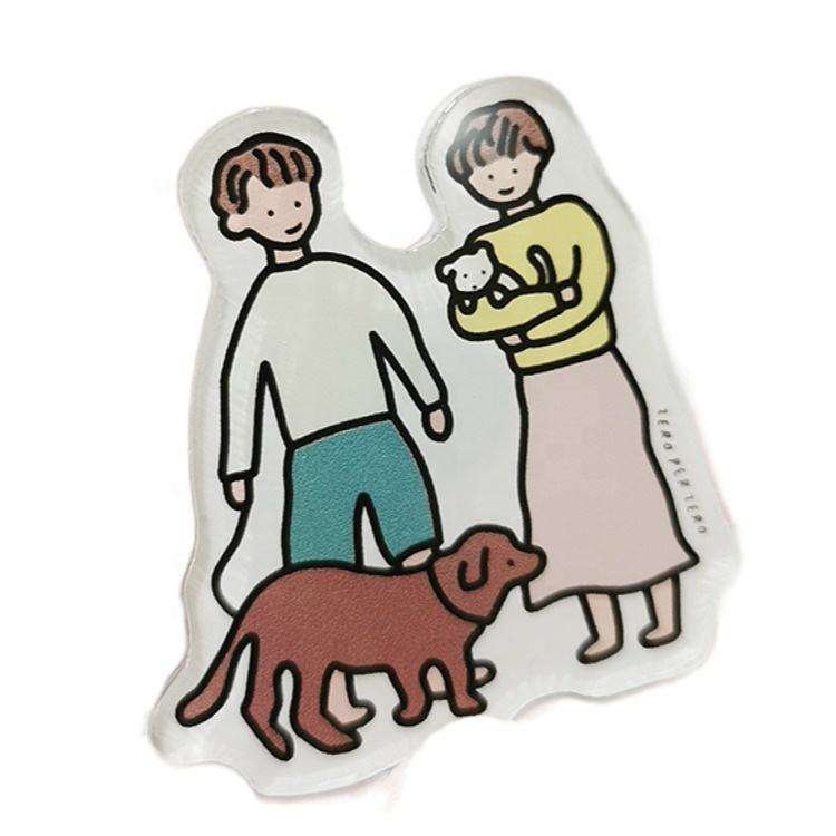 Läbipaistvad loomingulised akrüülkülmiku magnetkleebised